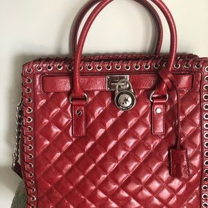 MK Red Large Hamilton with woven edge detail